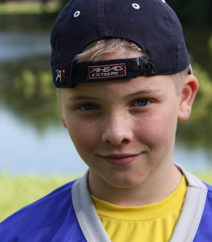 Sam as a young boy, full of curiosity and adventure